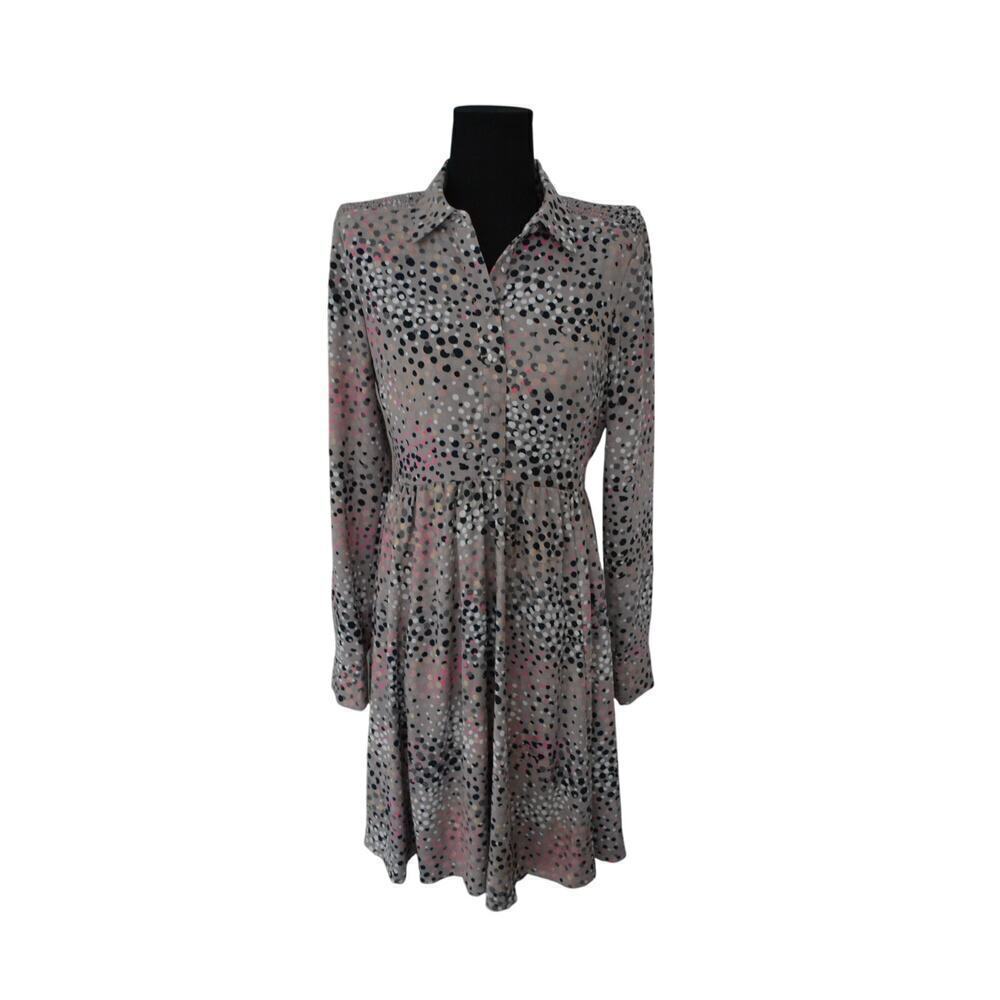 Kate Spade Soiree Polka Dot Smocked Dress Size 4